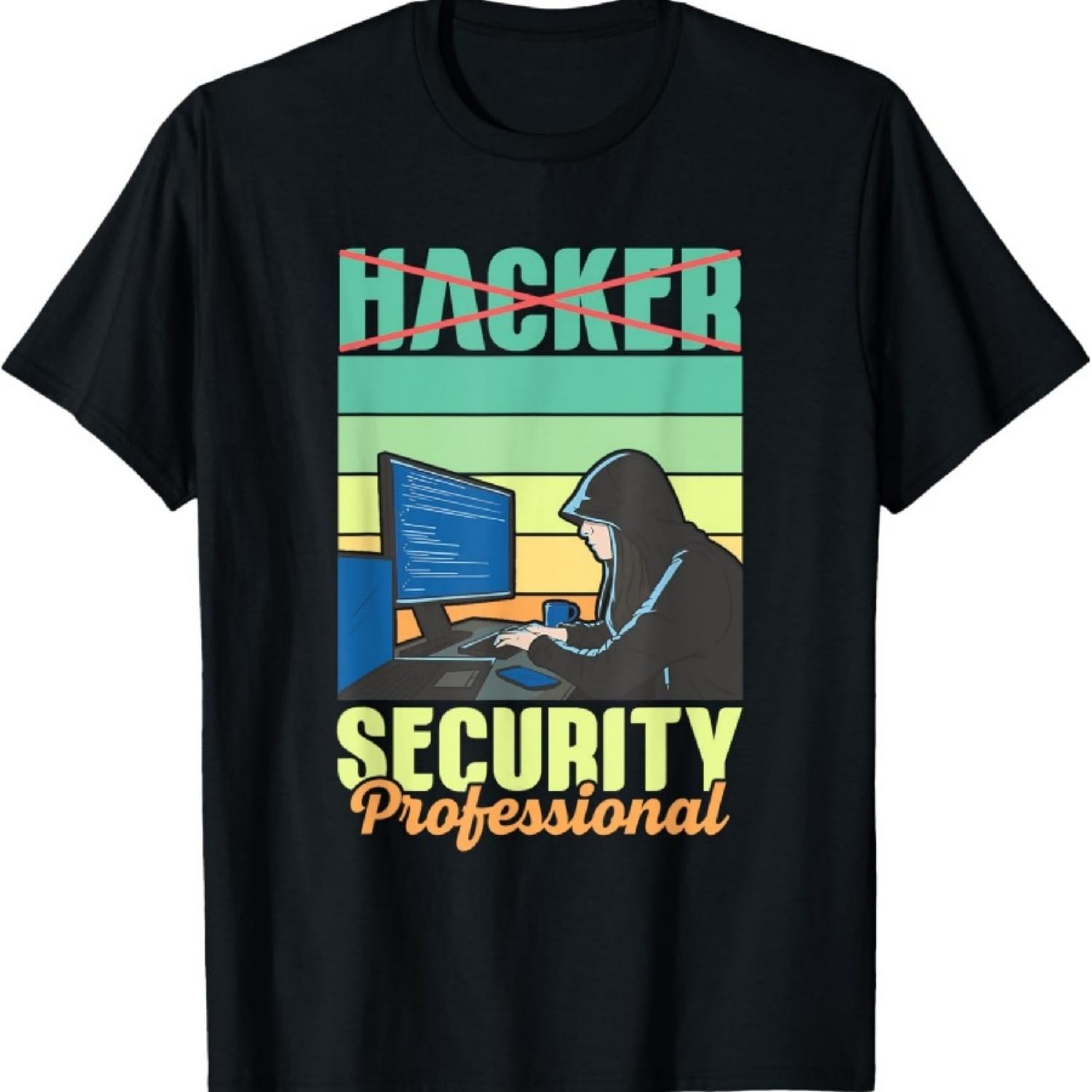 Хакер Безопасность Профессиональный Компьютерный Взлом Взлом ИТ Футболка XXXXXL чёрный