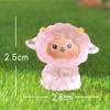 Pink Little Sheep Micro-landscape Cute Animal Little Pink Sheep Glow-in-light Small Ornament Resin Accessory