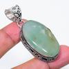 Natural Chrysoprase Gemstone 925 Sterling Silver Jewelry Pendant 2.05" AP-16414