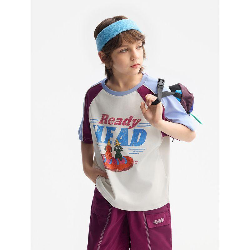 and Quick-Drying] Mqd Children's Clothing Boys' Short-Sleeved T-Shirt Summer New Style Children's Raglan Sleeve Short-Sleeved T-Shirt