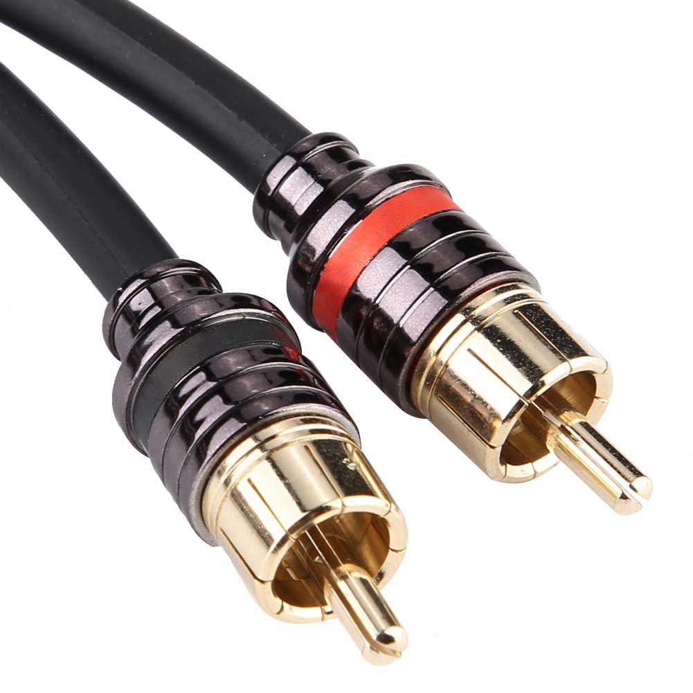 4.8m Car Home Stereo Audio Rca Signal Cable Amplifier Subwoofer Cable Wire Adapter