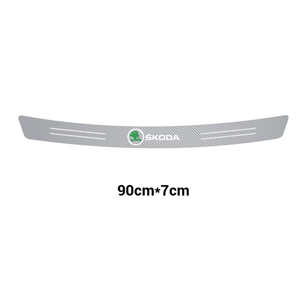 1Pcs Car-Styling Carbon Fiber Door Sills Protector Decoration stickers For Skoda Fabia Superb Rapid Karoq Kodiaq Yeti Octavia