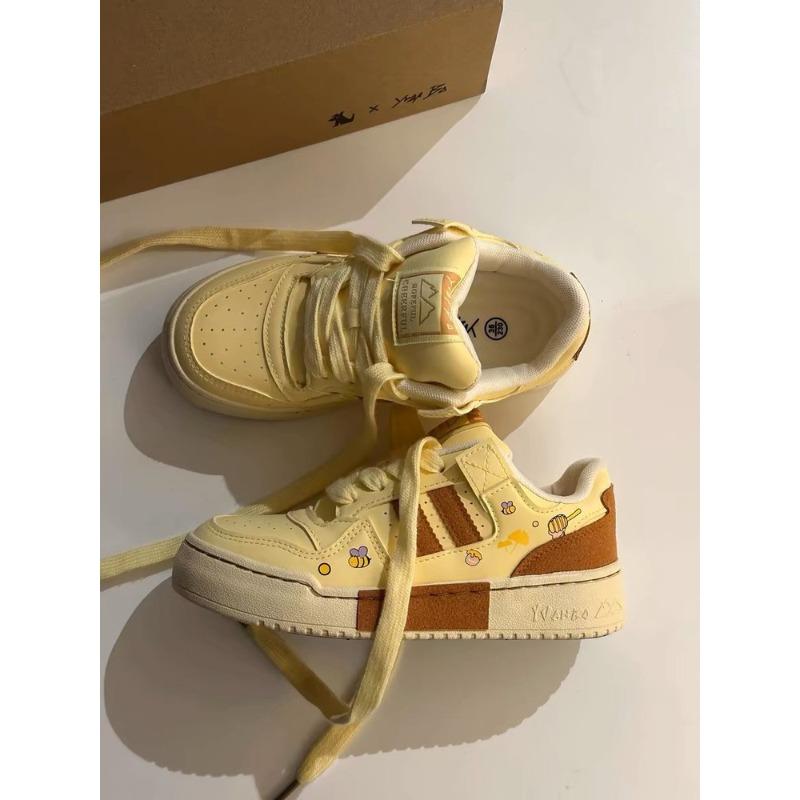 

Niche versatile yellow board shoes women s autumn new sports and leisure platform bread shoes women 40 жёлтый