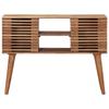 Handcrafted Side Table Teak Brown 100 x 30 x 75 cm