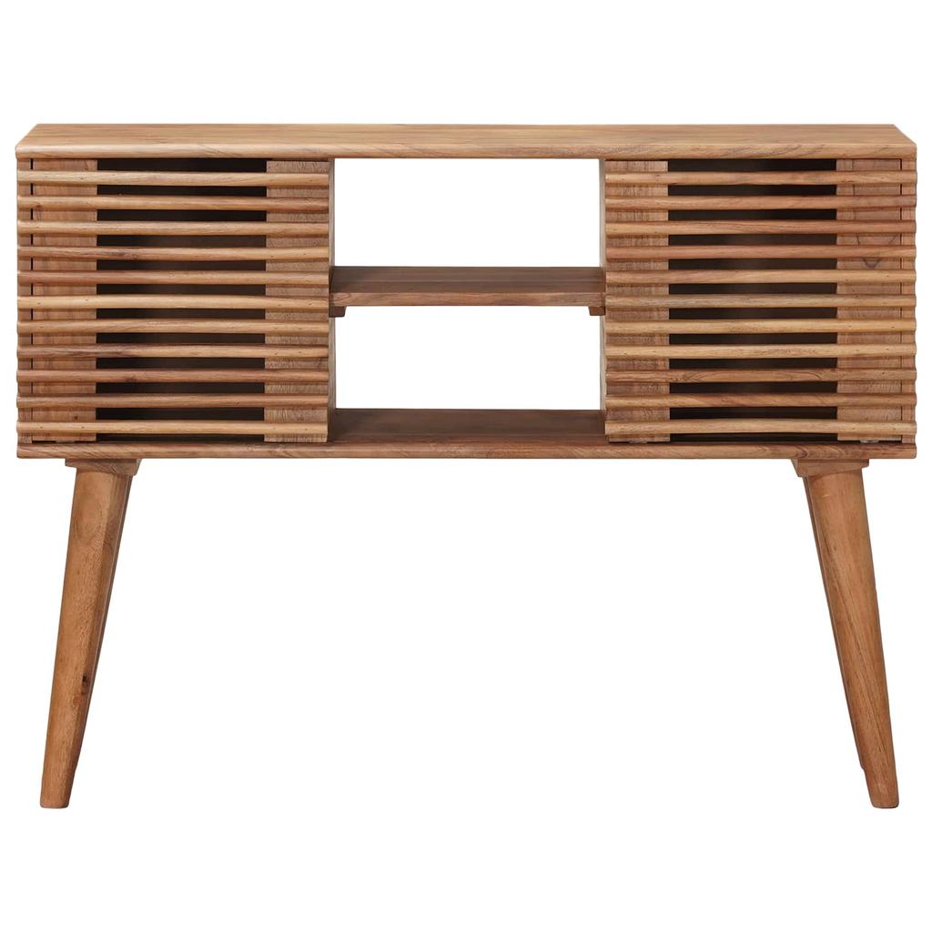 Handcrafted Side Table Teak Brown 100 x 30 x 75 cm