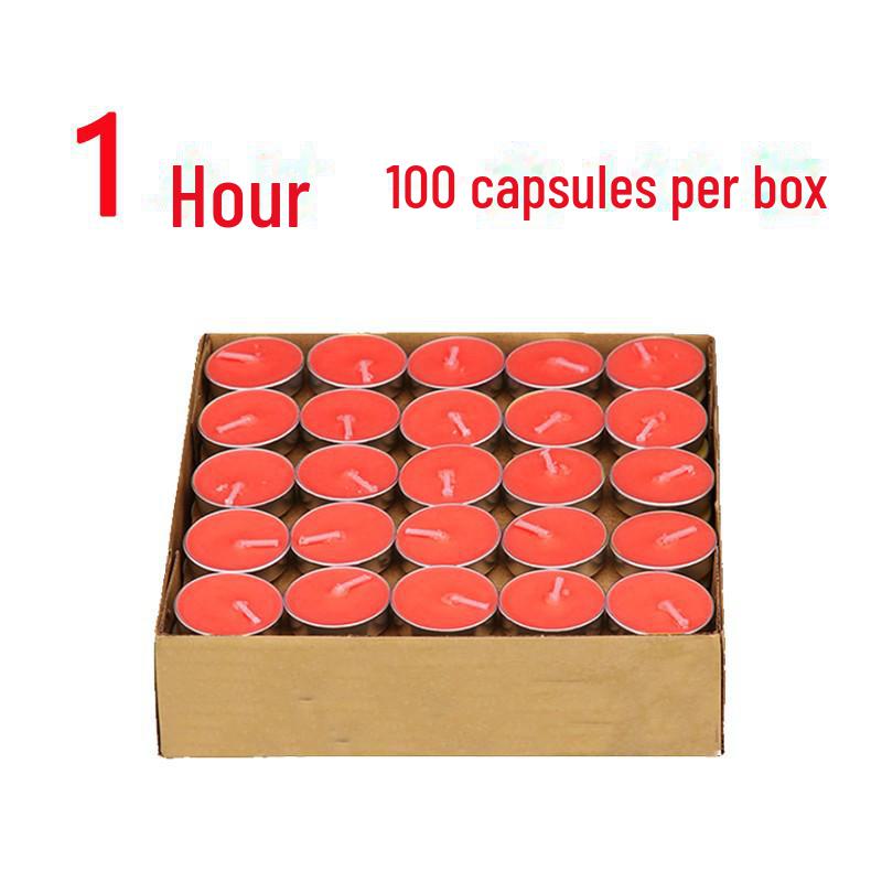 Aluminum Shell Plant Butter Candle Lamp - 8, 12, 24 Hours Burn Time