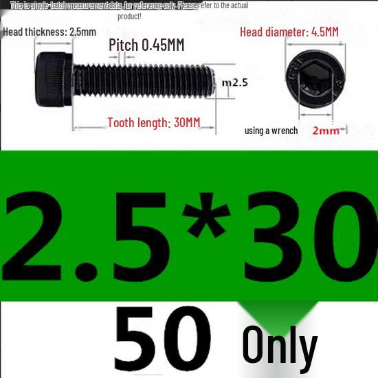 High-Strength Grade 12.9 Internal Hex Head Screws M1.4-M20