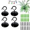 With Safety Buckle Plant Hooks Anti Falling Q-Hanger Hook Durable Ceiling Hooks  Home