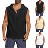 Men'S Fitness Hooded Vest Fashion Sleeveless Gym Hoodie T-Shirt