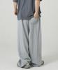 ROCKED GARAGE Unisex All-Season/Fleece-Lined Training Pintuck Balloon Two-Way Wide Pants_Gray