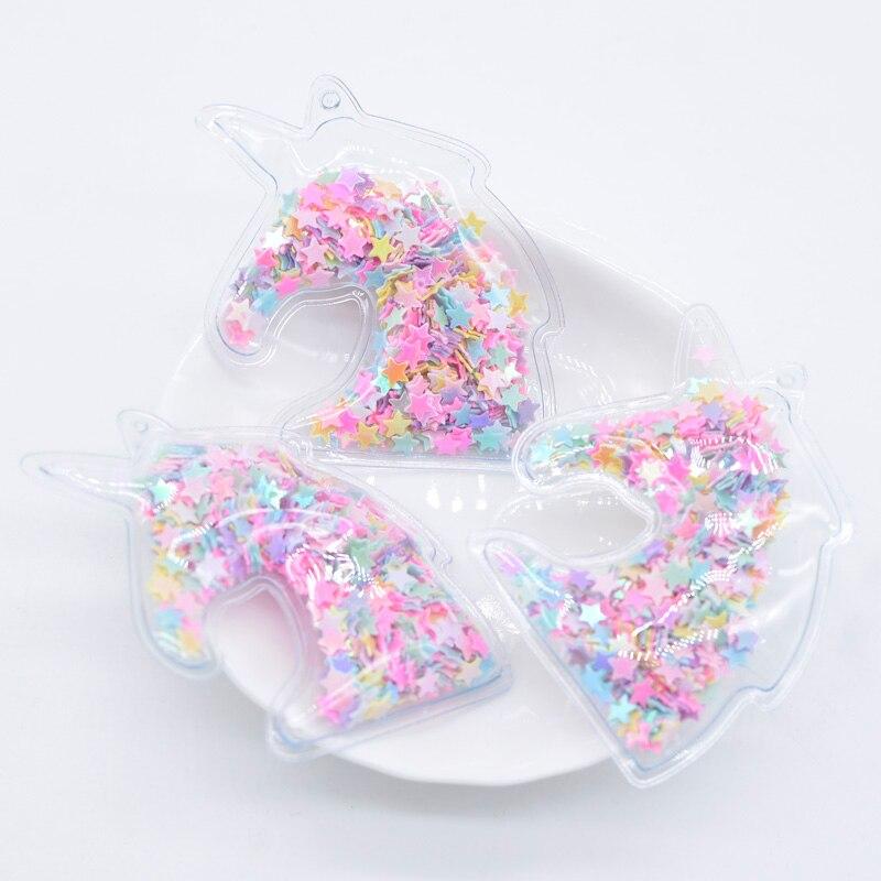 

8 шт. прозрачный ПВХ наполнитель блесток Единорог нашивки аппликации DIY ремесла швейные принадлежности головные уборы шляпа Декор Скрапбукинг разноцветный