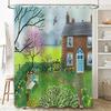 Floral Cottagecore Shower Curtain Vintage Botanical Nature Landscape Bathroom Decor Farmhouse Rustic Home Decor Washable Fabric