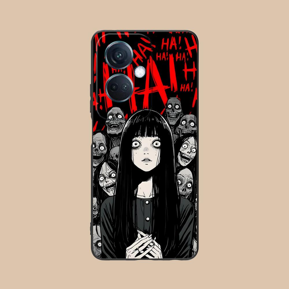Terror Gothic Art Mobile Phone Case for OPPO Reno 14 13 12 11 10 9 8 7 6 5 F T Pro 5G Colorful Printing Cover Luxury Pretty