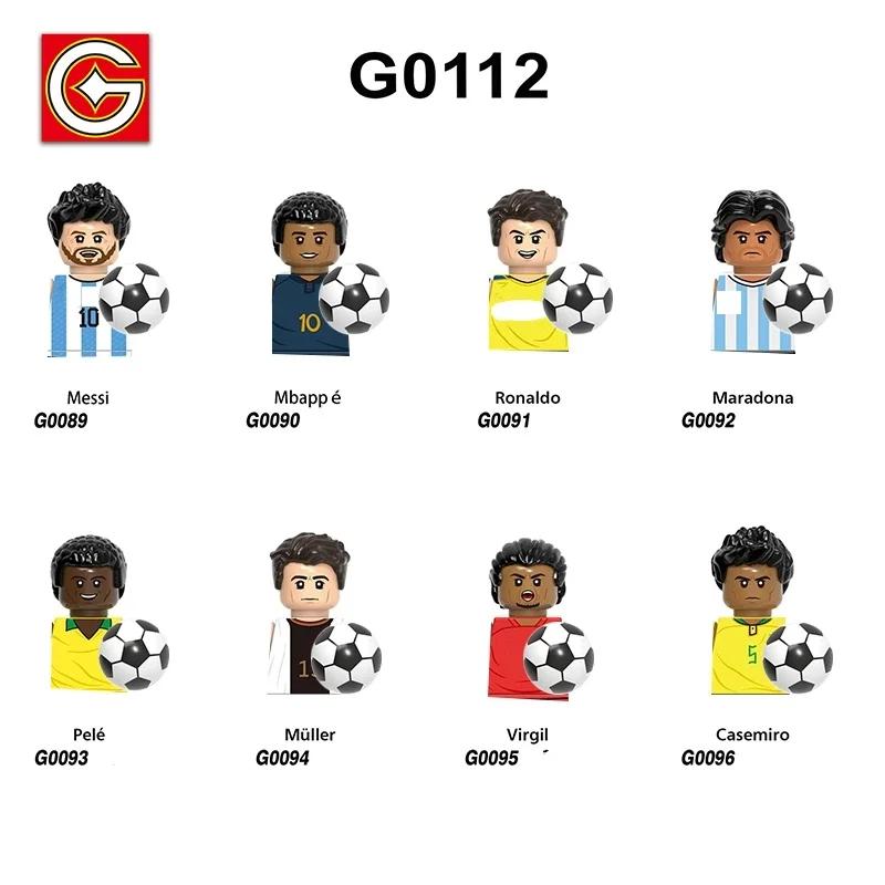 8/9Pcs/Sets Famous Basketball Football Players Building Blocks Sets Soccer Action Figures Bricks Toys Christmas Gifts