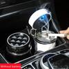 Car Cigarette Ashtray Cup With Lid With LED Light Portable Detachable Vehicle Ashtray Holder Cigarette Ashtray Auto Accessories