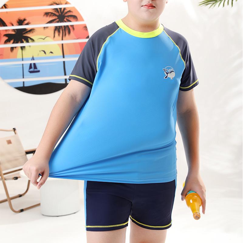 

Комплект роздільного купальника для хлопчика великого розміру - Середній та Великий 170