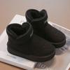 Kids Winter Shoes For Girl Solid Color Toddlers Snowboard Boots Thickened Warm Plush Kids  Causal Ankle Snow Boots