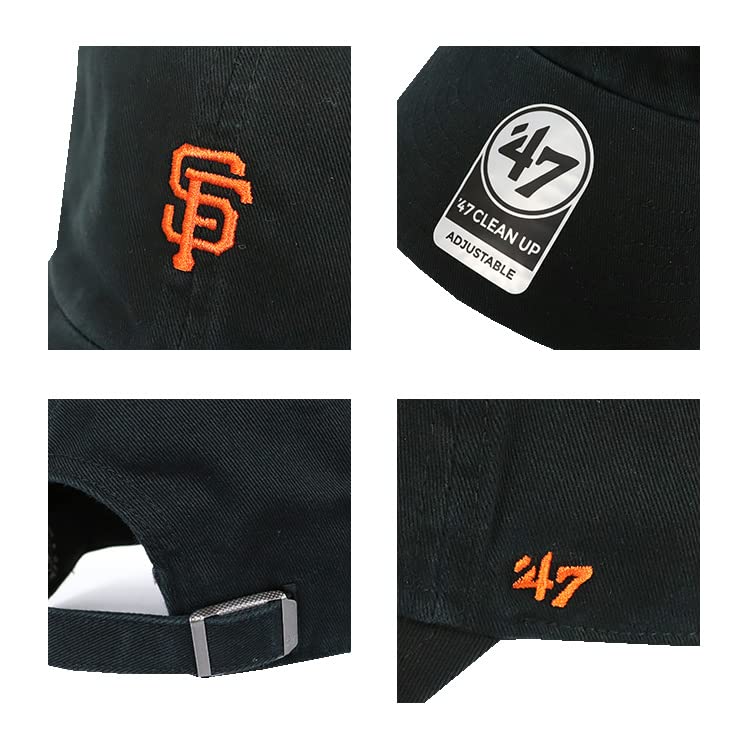 47 Seven Cap for Men and Major League Baseball Mini Low Profile Cleanup Base San Francisco Free Size [Forty Brand] Women, Logo, Cap, Hat, Hitter,