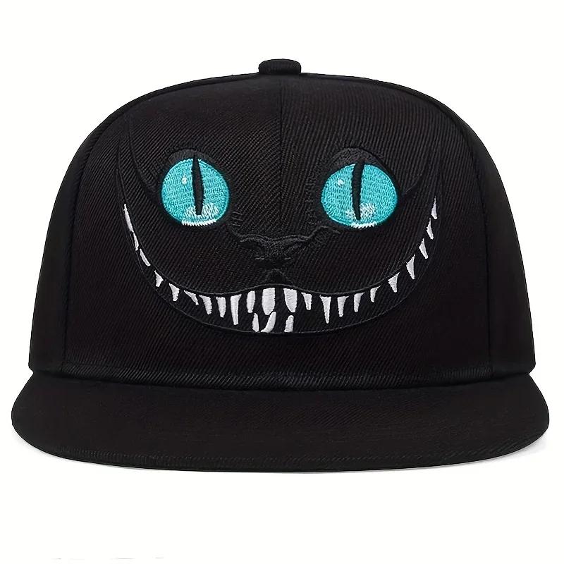 

2025 Alice in Wonderland Cat Cartoon Rebound Cap Outdoor Sports Baseball Caps Fashion Wild hat Men s and Women s Universal hats Adjustable чёрный