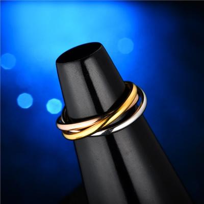 Pulsera de tres anillos Sansheng Iii Anillo de pareja de acero de titanio de moda