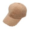 Lammwollmütze Damen Herbst und Winter Einfach Vielseitig Leichte Kappe Baseballkappe Herren Warm Plüsch Student Einfarbig Mütze Trend