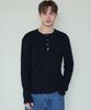 Wednesday Oasis Always Ribbed Henley Neck Washable Knit_Black(Wc25_Kn04)