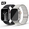 Bracciale a maglie in titanio per Apple Watch Ultra 49mm Serie 11 10 46mm Cinturino magnetico per iwatch 9 8 7 6 5 4 Se 44mm ultra 49 Banda