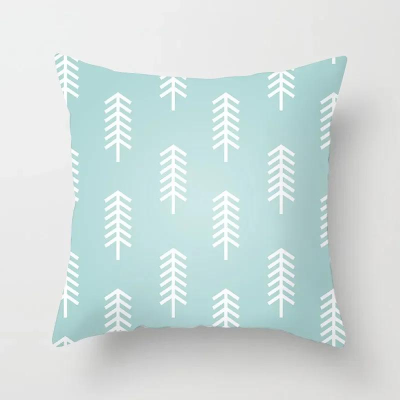 Mint Green Pillow Case Home Decorative Cushion Cover Modern Geometry Printing Pillowcase Sofa Couch Waist Pillow Covers