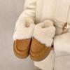 2025 autumn and winter new baotou snow slippers fluffy baotou half drag one pedal fluffy slippers cotton slippers