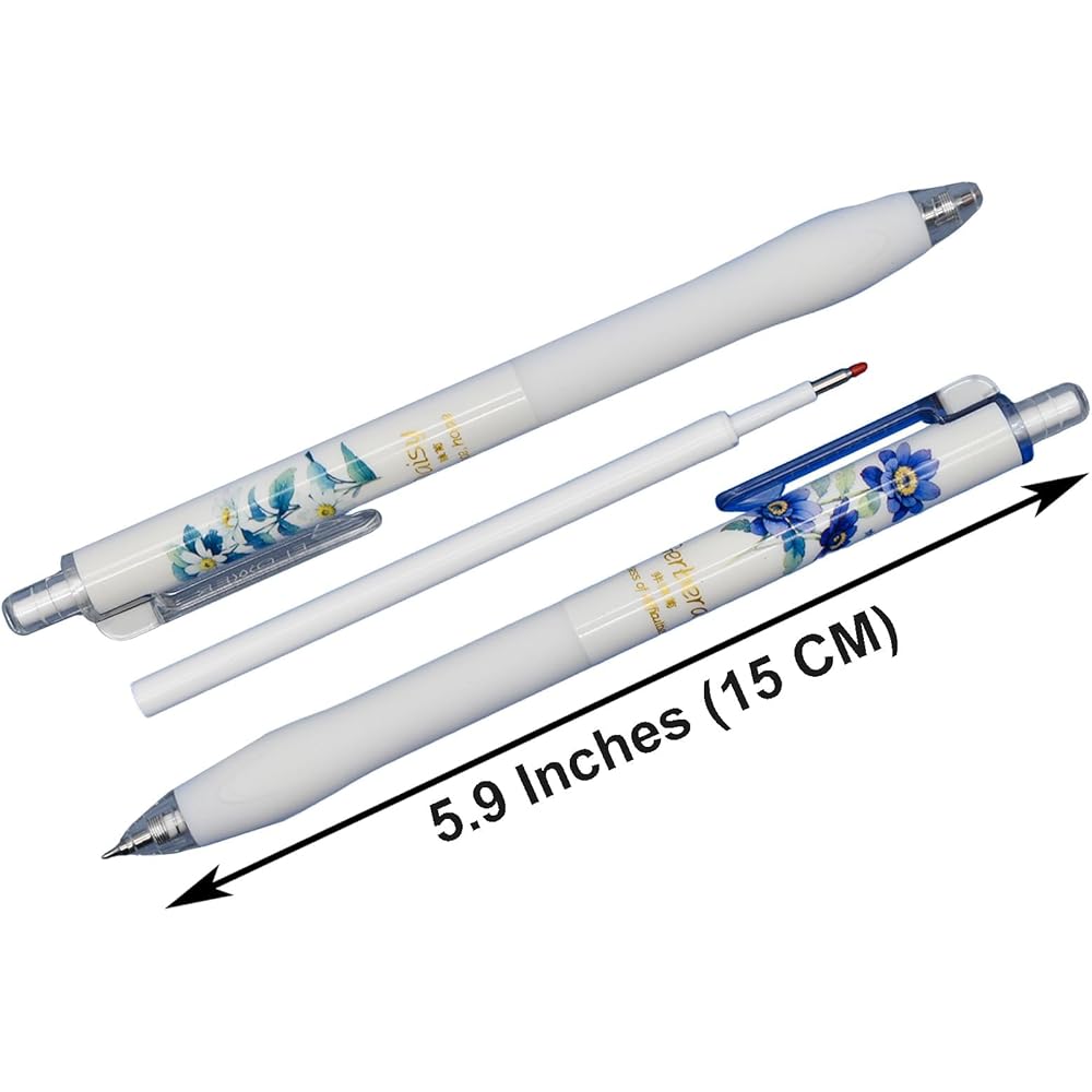 Maydahui Cute Flower Gel Pens Set 12 Pieces 0.5mm Black Ink Sunflower Daisy Stationery