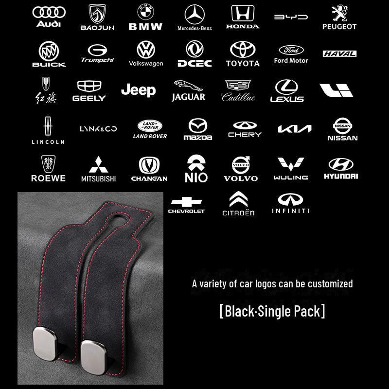 Multi-Function Suede Metal Car Seat Hook