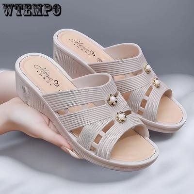 Women's Sandals Fashion Style Shoes Sandals Wedge Platform Female Shoes Flats Beach Sandals Lager Size