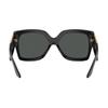 Versace Logo Acetate Square Sunglasses Women's Black 17385093 VERYAAM6BCKLLLLL00-black Lens Width