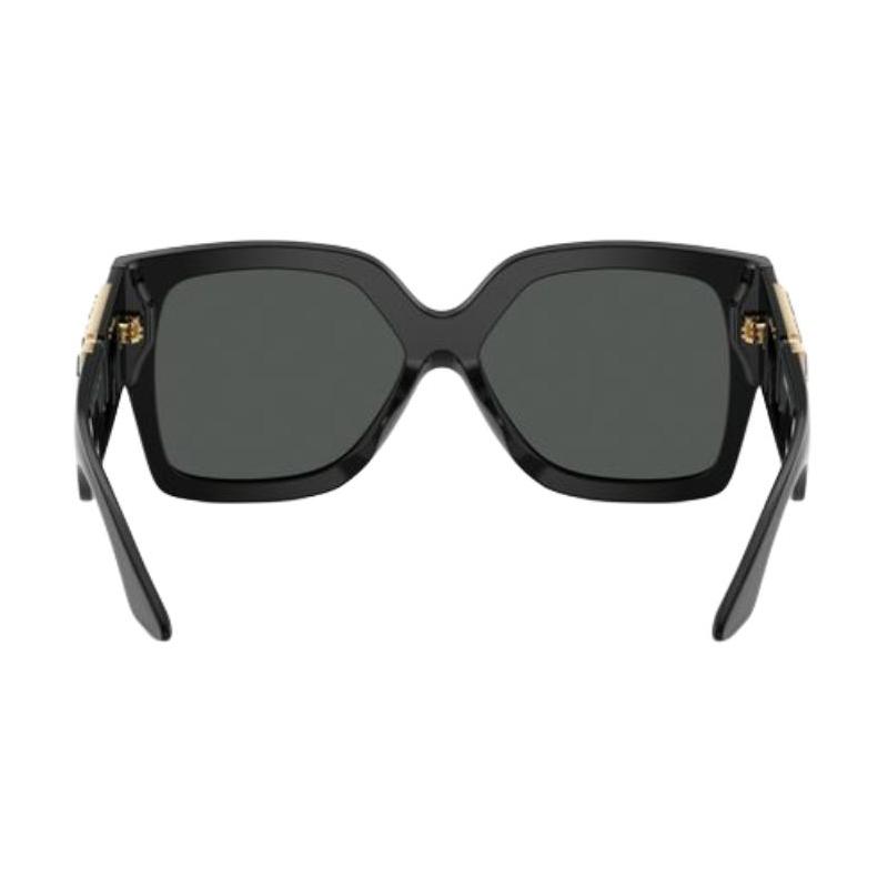 Versace Logo Acetate Square Sunglasses Women's Black 17385093 VERYAAM6BCKLLLLL00-black Lens Width