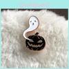 Unique Cartoon Dark Pumpkin Ghost Brooch Stylish Metal Pin For Halloween 2023 Celebration