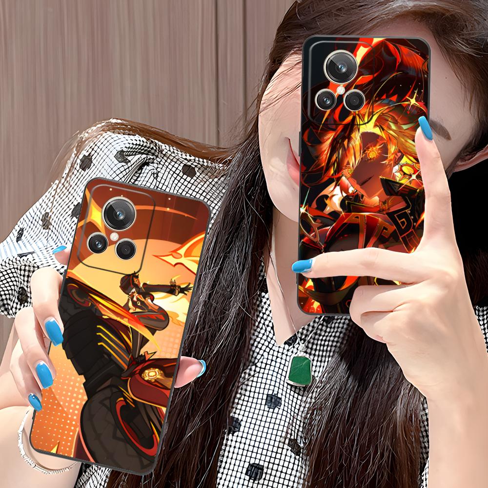 Game GI Mavuika Matte TPU Mobile Phone Case for Realme 15 14 13 12 11 10 9 Pro Plus T i Lite 5G Colorful Printing Cover