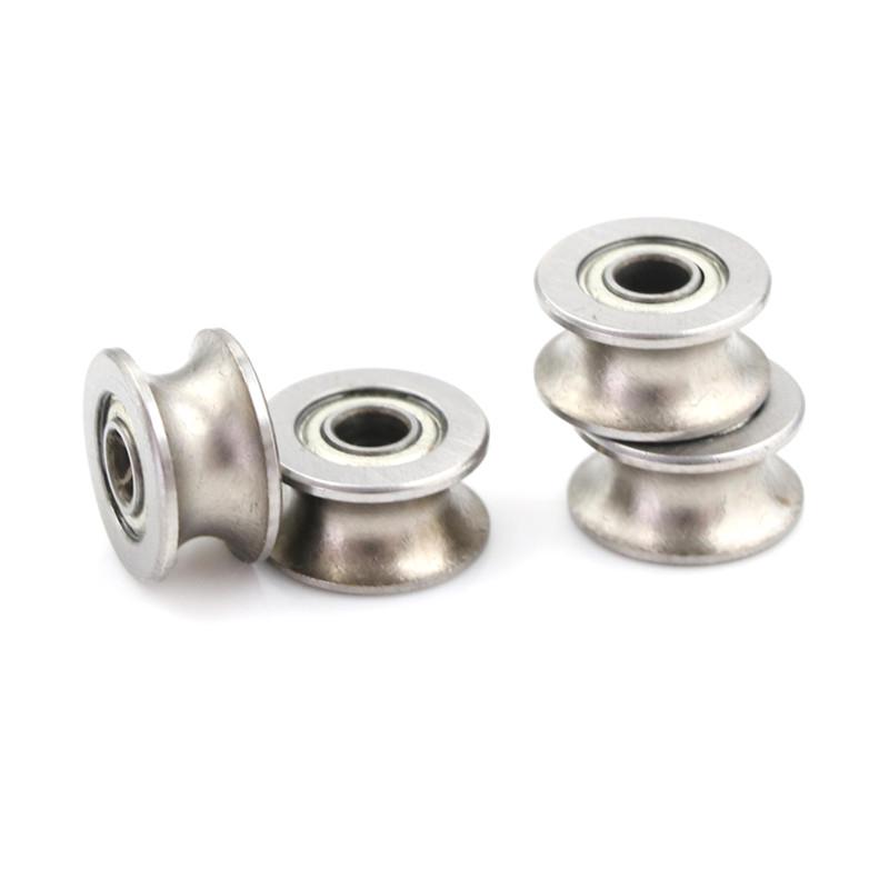 4 Pcs 4*13*7Mm 624Uu Hcs U Groove Guide Pulley Rail Ball Bearings Wheel