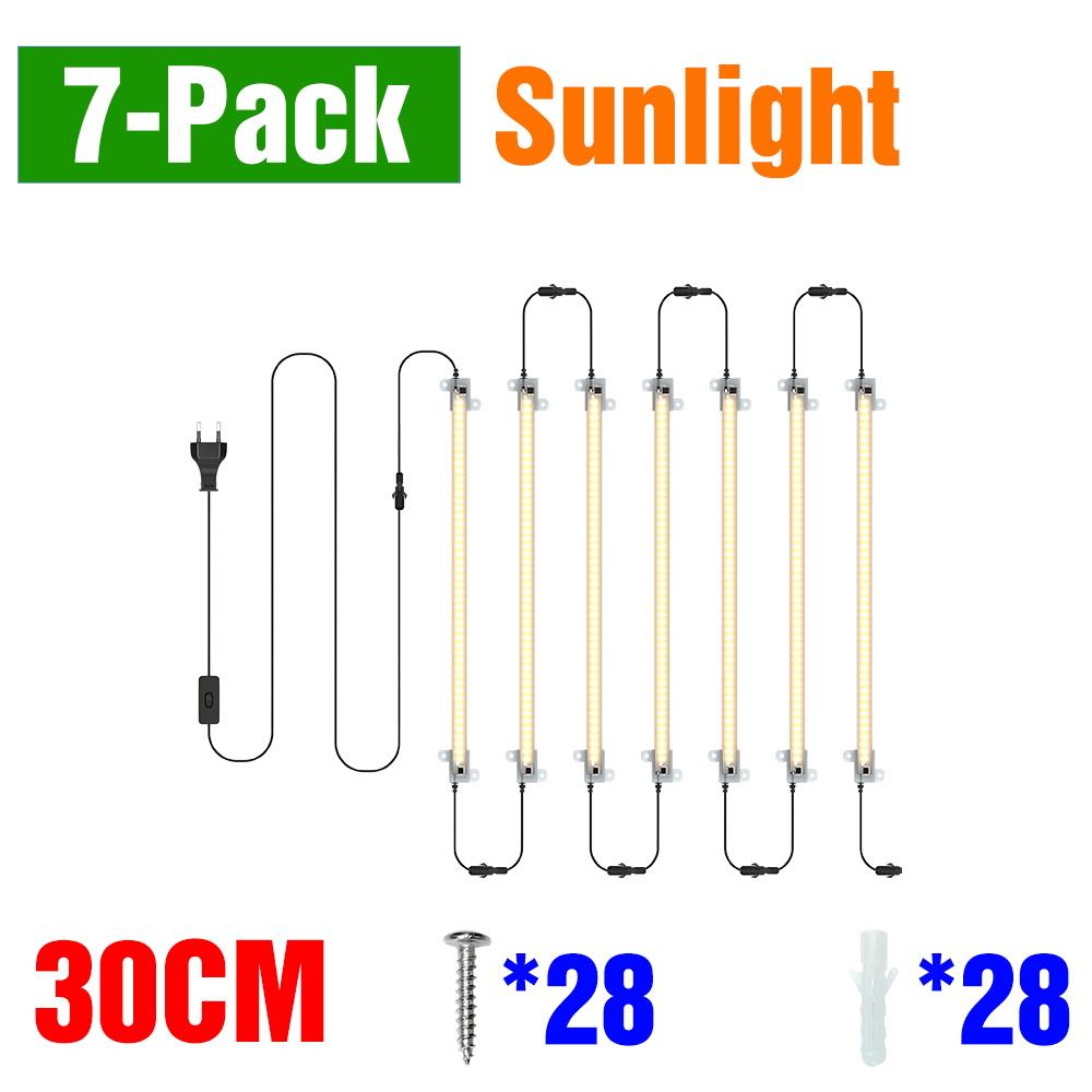 LED Plant Grow Lights Full Spectrum Indoor Hydroponics Seed Flower Vegetables Growth Box Cultivation Lamp EU plug 30/50CM AC220V