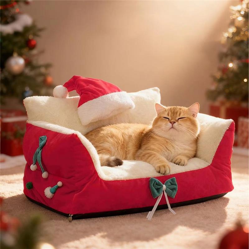 AS60-Cozypet Nest For Animal Indoor Washable Small Cat Bed Non-Slip Winter Pet Supplies Living Room Bedroom Balcony