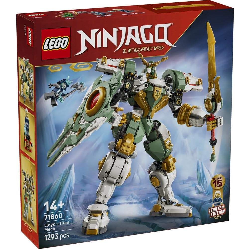 LEGO Ninjago Lloyd's Titan Mech 15th Anniversary Model Building Toy for Kids Ages 14-16