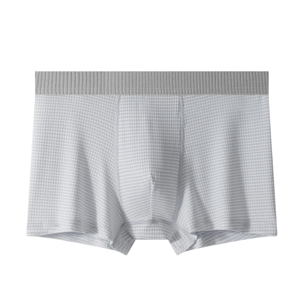 Men's Thin Breathable Boxer Briefs Youth Underwear Soft Stretch Waistband Lightweight Four-Point Design Comfortable Fit