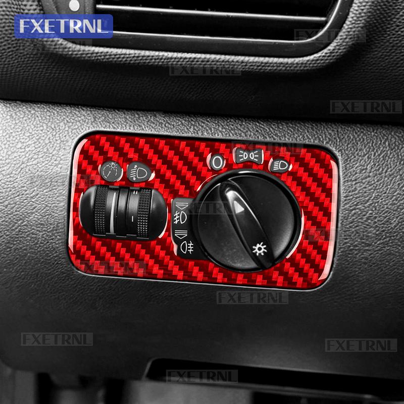 For SEAT Leon 1999 2000 2001 2002 2003 2004 MK1 1M LHD Soft Carbon Fiber Dashboard Headlight Control Switch Cover Accessories