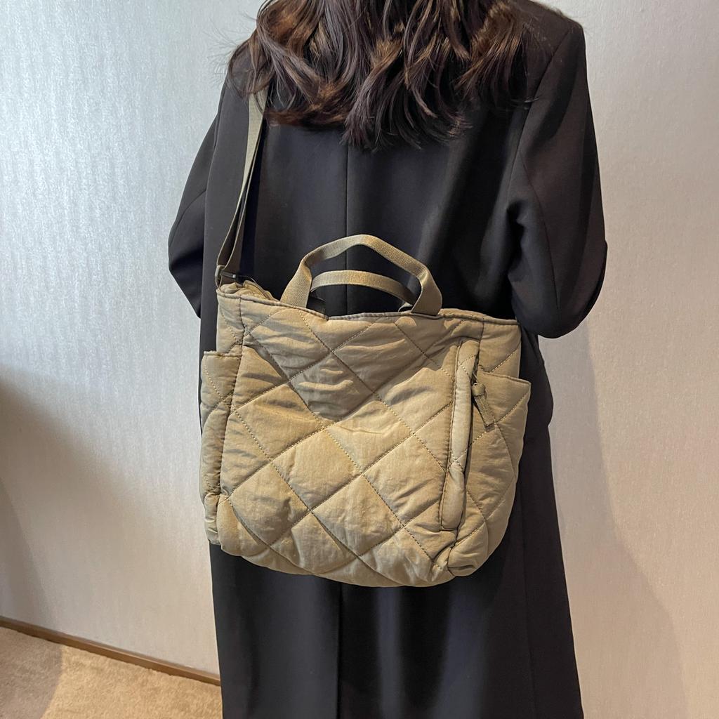 Large Capacity Tote Bags for Women Shoulder Side Bag Fashion Space Cotton Shopper Shopping Bags Cute Ladies Totes Winter