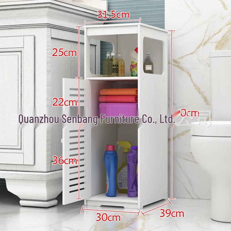 Multi-layer Narrow Storage Cabinet for Bathroom, Washbasin, Toilet, Balcony, and Laundry