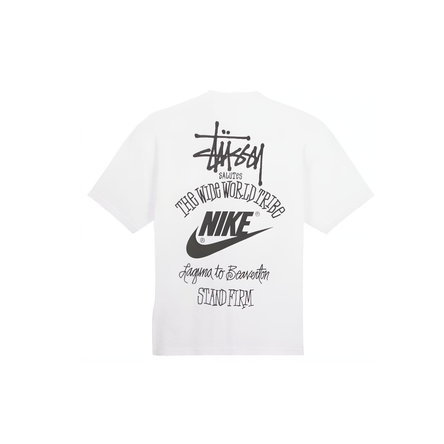 Nike x Stussy The Wide World Tribe T-Shirt White Men s DV1774-100 M