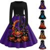 Women's Halloween Costume Dress Short Sleeve Fashion Party Dress for Evening Events