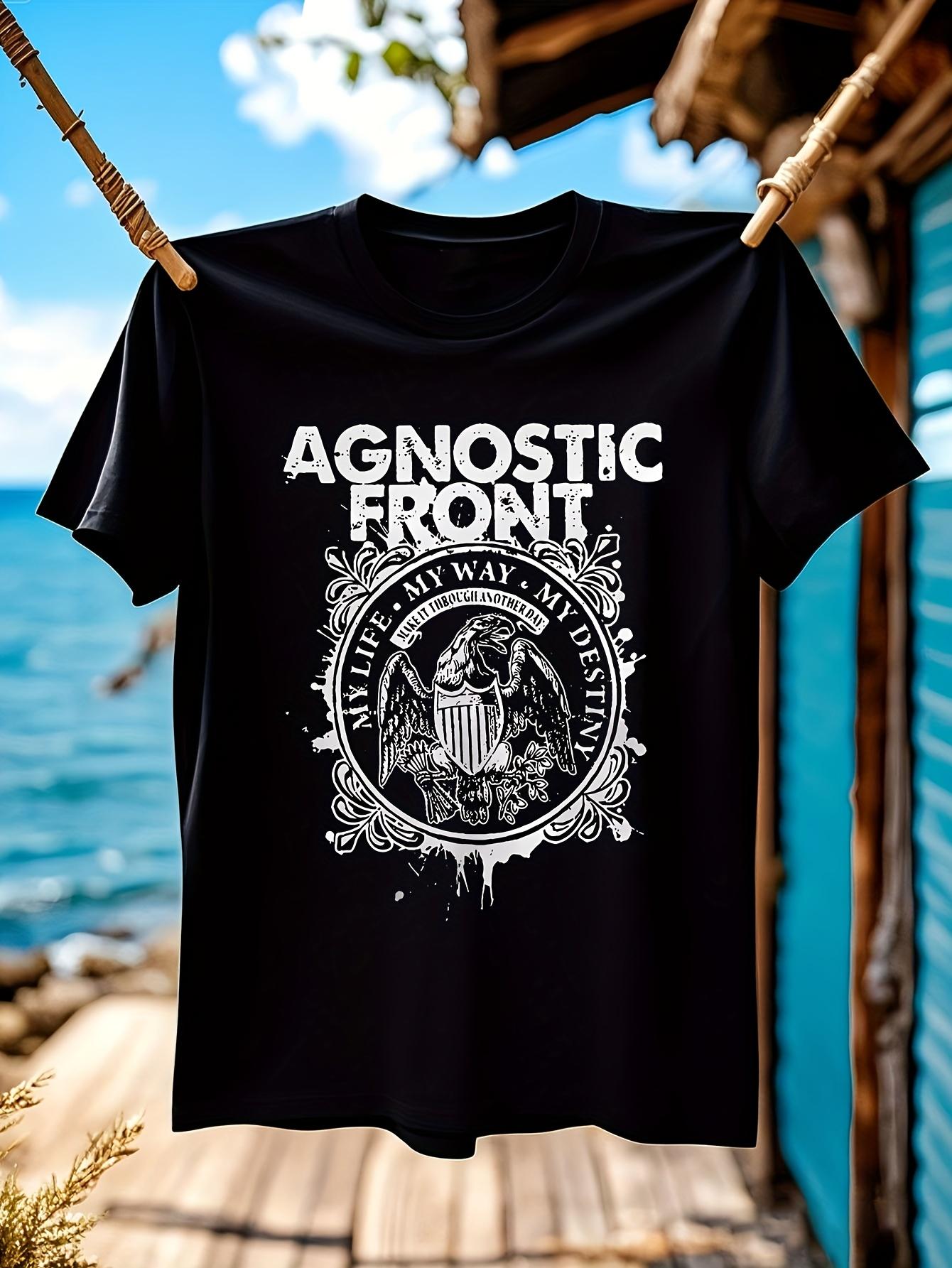 Punk Rock Graphic Tshirt Graphic Tshirt - Bold Agnostic F... L