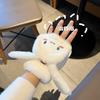 Gloves Female Winter Cute Girl Student White Bunny Plush Plush Cold Warm Flip Open Finger Writing