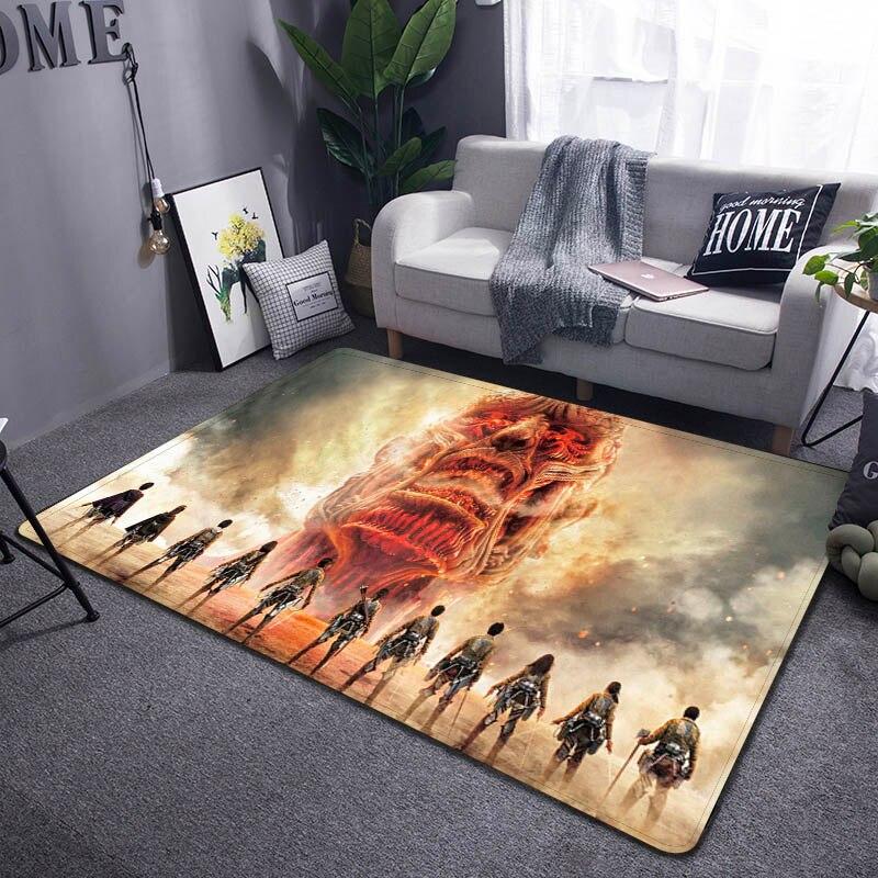 Attack On Titan Wings of Freedom Cartoon Carpet Children's Carpet Living Room Bedroom Anti-slip Carpet Photography Props Carpet