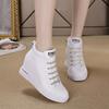 Inner Heightening Women's Shoes Spring New Casual Shoes Versatile High-top Shoes Side Zipper Wedge Heel Sports Shoes
